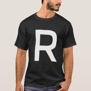 Letter R Alphabet Initial Monogram T-Shirt