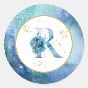 *~* LETTER R - Aufkleber für Nautical Beach Envelo
