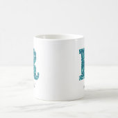 Letter R Blue Funkelnd, personalisierte Umarmung Kaffeetasse (Mittel)