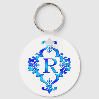 Letter R Blue Schlüsselanhänger