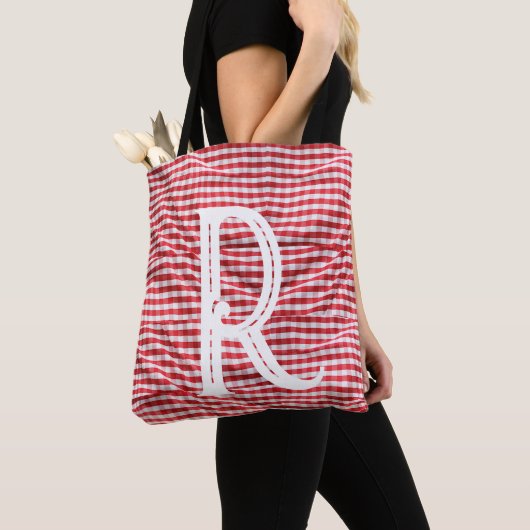 Letter R Checkered Tableclout Tote Bag Tasche (Von Nahem)