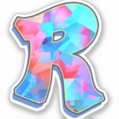 Letter R - Color Mix Aufkleber (Vorderseite)