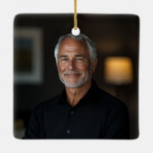 Letter R Elegant Monogram Christmas Ornament (Rückseite)