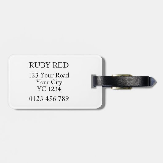 Letter R Gepäckmarke Gepäckanhänger (Rückseite horizontal)