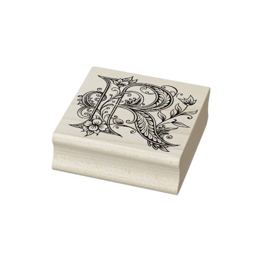 Letter R Holz Art Rubber Briefmarke Gummistempel (Stempel)