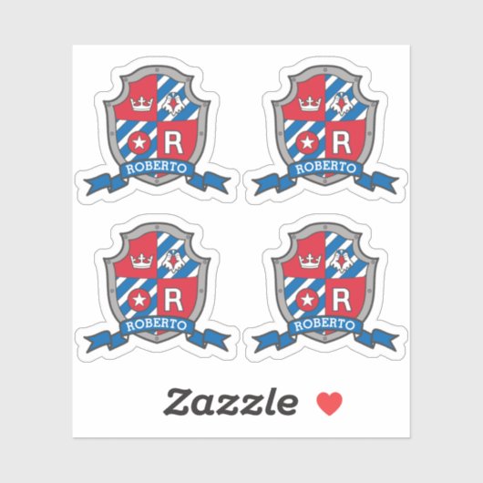 Letter R individuelle Name Roberto Adler Ritter Wa Aufkleber (Blatt)