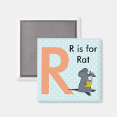 Letter R ist für Rat, Kindermagnet Magnet (Vorderseite/Rückseite)