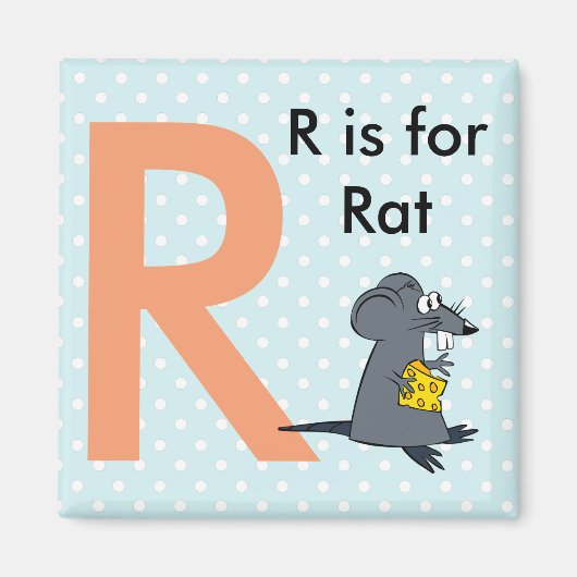 Letter R ist für Rat, Kindermagnet Magnet (Vorne)
