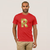 Letter R Men Basic Bella Leinwand T - Shirt (Vorne ganz)