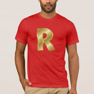 Letter R Men Basic Bella Leinwand T - Shirt