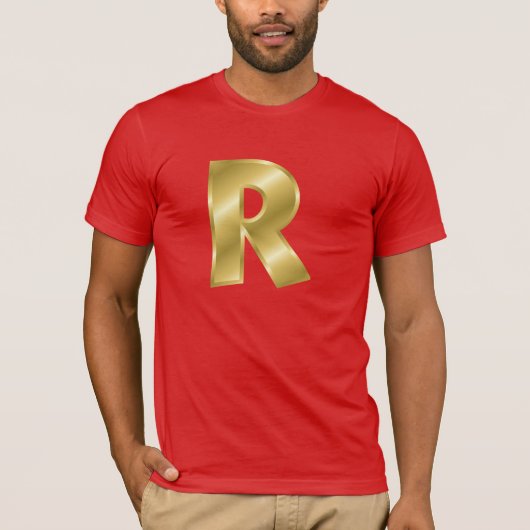 Letter R Men Basic Bella Leinwand T - Shirt (Vorderseite)