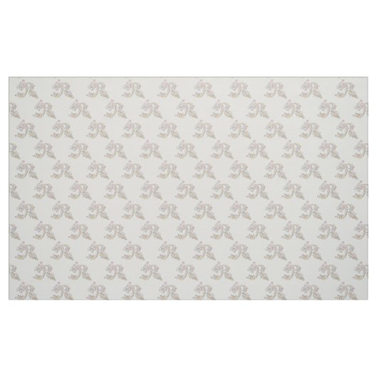 Letter R mit Monogramm personalisiertes Gewebe Stoff (Fat Quarter (45,7 x 55,9 cm))