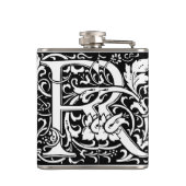 Letter R Mittelalterliche Monogram Art Nouveau Flachmann (Rückseite)