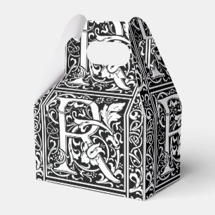 Letter R Mittelalterliche Monogram Art Nouveau Geschenkschachtel