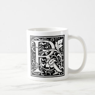 Letter R Mittelalterliche Monogram Art Nouveau Kaffeetasse