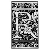Letter R Mittelalterliche Monogram Art Nouveau Kleine Geschenktüte (Rückseite)