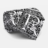 Letter R Mittelalterliche Monogram Art Nouveau Krawatte (Gerollt)