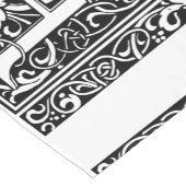 Letter R Mittelalterliche Monogram Art Nouveau Kurzer Tischläufer (Ecke)