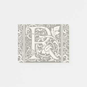 Letter R Mittelalterliche Monogram Art Nouveau Post-it Klebezettel