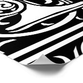 Letter R Mittelalterliche Monogram Art Nouveau Poster (Ecke)