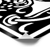 Letter R Mittelalterliche Monogram Art Nouveau Poster (Ecke)