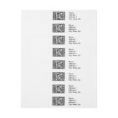 Letter R Mittelalterliche Monogram Art Nouveau Rundum-Adressaufkleber (Bogen)