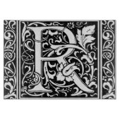 Letter R Mittelalterliche Monogram Art Nouveau Schneidebrett (Vorderseite)