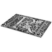 Letter R Mittelalterliche Monogram Art Nouveau Schneidebrett (Ecke)