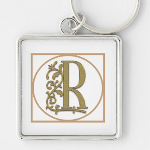 LETTER R MONOGRAM Beautiful Wedding New Home Gift Schlüsselanhänger