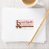 Letter R Monogram Dessert Bakery Address Labels Adressaufkleber (Insitu)