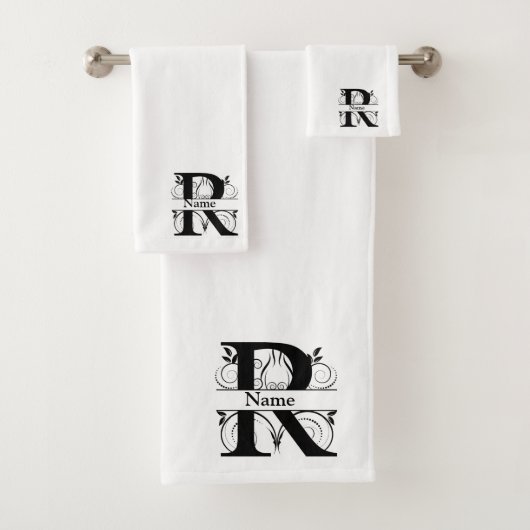 Letter R Monogram Initial Bath Gift Set (Insitu)