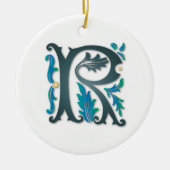 Letter R Monogram Keramikornament (Vorne)