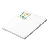Letter R Monogram-Lilie Notizblock (Rotiert)