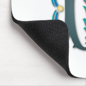 Letter R Monogram Mousepad (Ecke)