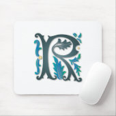 Letter R Monogram Mousepad (Mit Mouse)