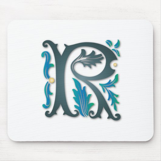 Letter R Monogram Mousepad (Vorne)