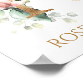 Letter R Monogram Pink Peach Rose Kinderzimmer Pos Poster (Ecke)