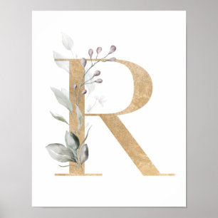 Letter R Monogram Poster