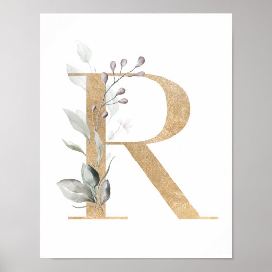 Letter R Monogram Poster (Vorne)