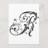 Letter R Monogram Postkarte (Vorderseite)