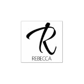 Letter R-Monogramm-Briefmarke aus Personalisiertem Gummistempel (Prägung)