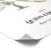 Letter R New Baby Monogram Birth Print Greenery Poster (Ecke)