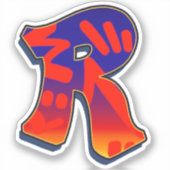 Letter R -  Night Sky Aufkleber (Vorderseite)