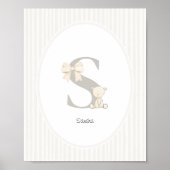 Letter R Nursery Wall Art - Custom Baby Name Print Poster (Vorne)