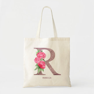 Letter R Personalisierter Name Monogramm Brautpaar Tragetasche