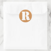 Letter R Peru Gold Stencil Alphabet von Janz Runder Aufkleber (Tasche)