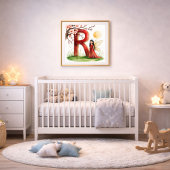 Letter R Sunrise Fairy Poster Golden Sun Alphabet 