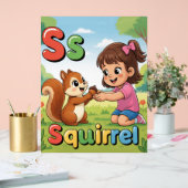 Letter S Alphabet Poster S is for Squirrel – Cute (Hochzeit)