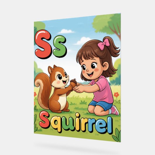 Letter S Alphabet Poster  S is for Squirrel – Cute (Winkel)