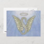 Letter S Angel Monogram Postkarte (Vorne/Hinten)